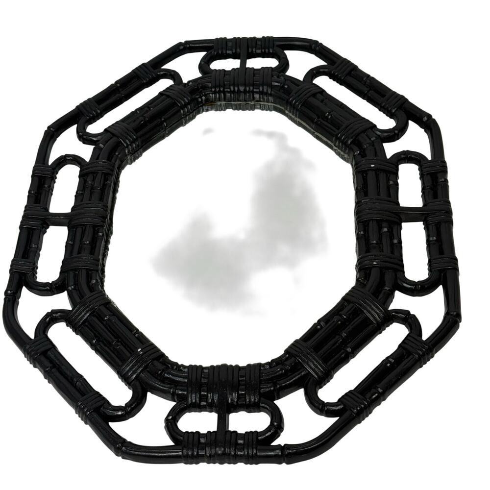 Vintage 90s Faux Bamboo Framed Wall Mirror 17” x 14” Made in USA